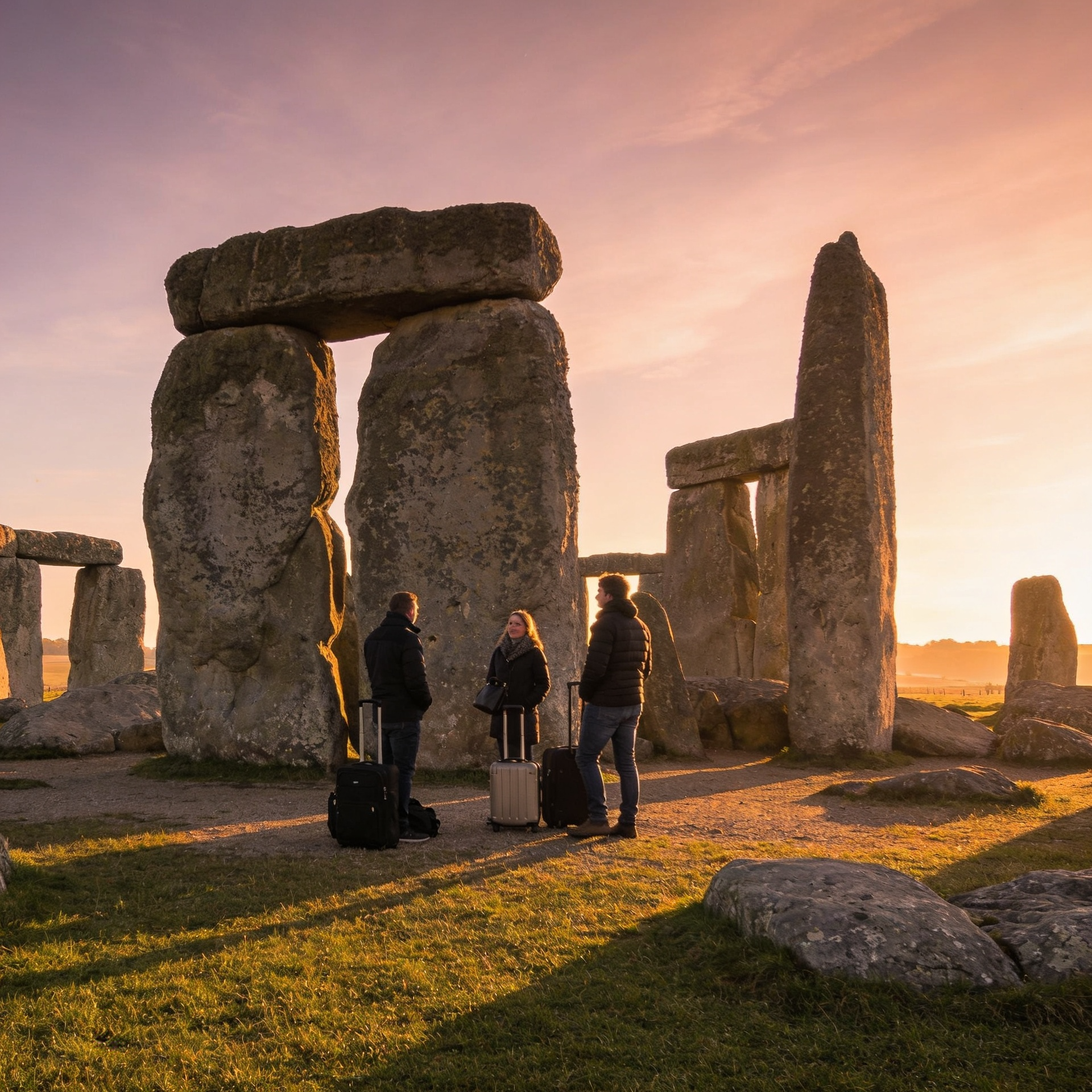 Stonehenge prehistoric stone circle at sunrise — private chauffeur tour from London